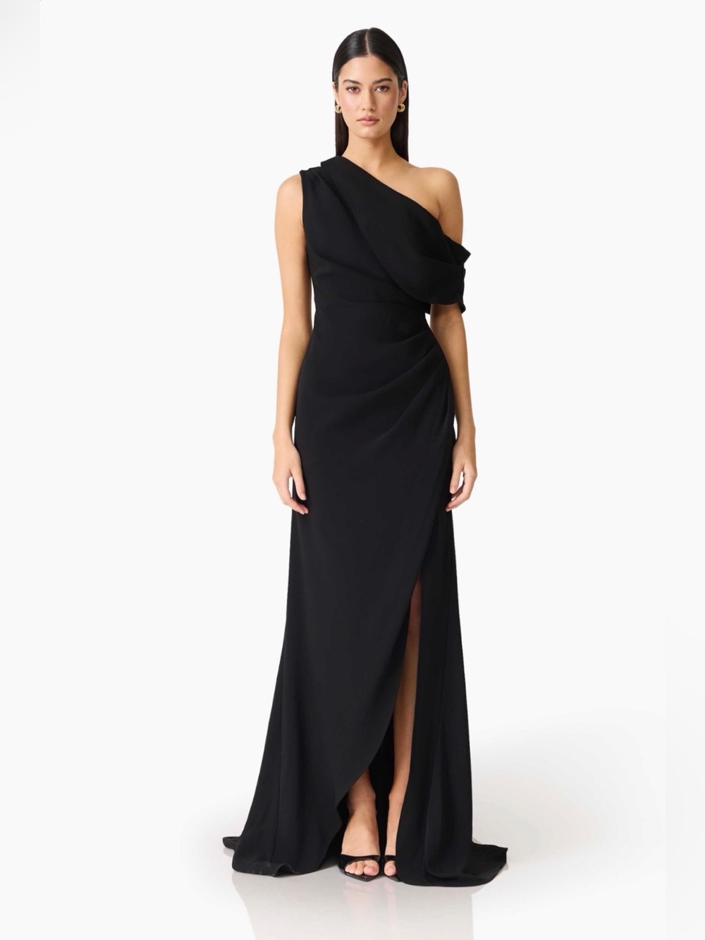 ELLIATT Isadora Off The Shoulder Maxi Gown in Black